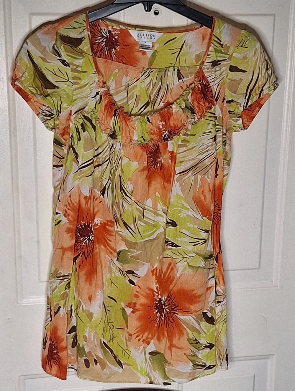 Like New Feminine Allison Taylor Blouse~Medium Floral Y2K Shirt